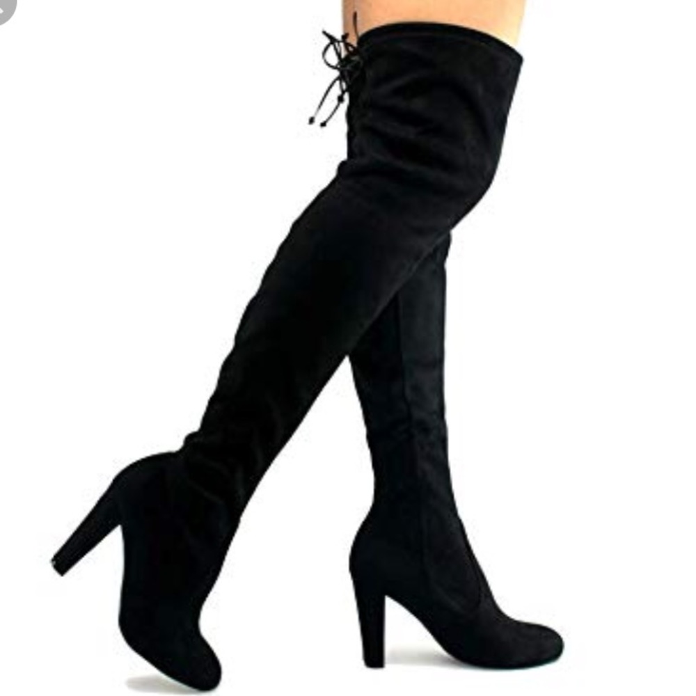 Target Knee high black suede boots
